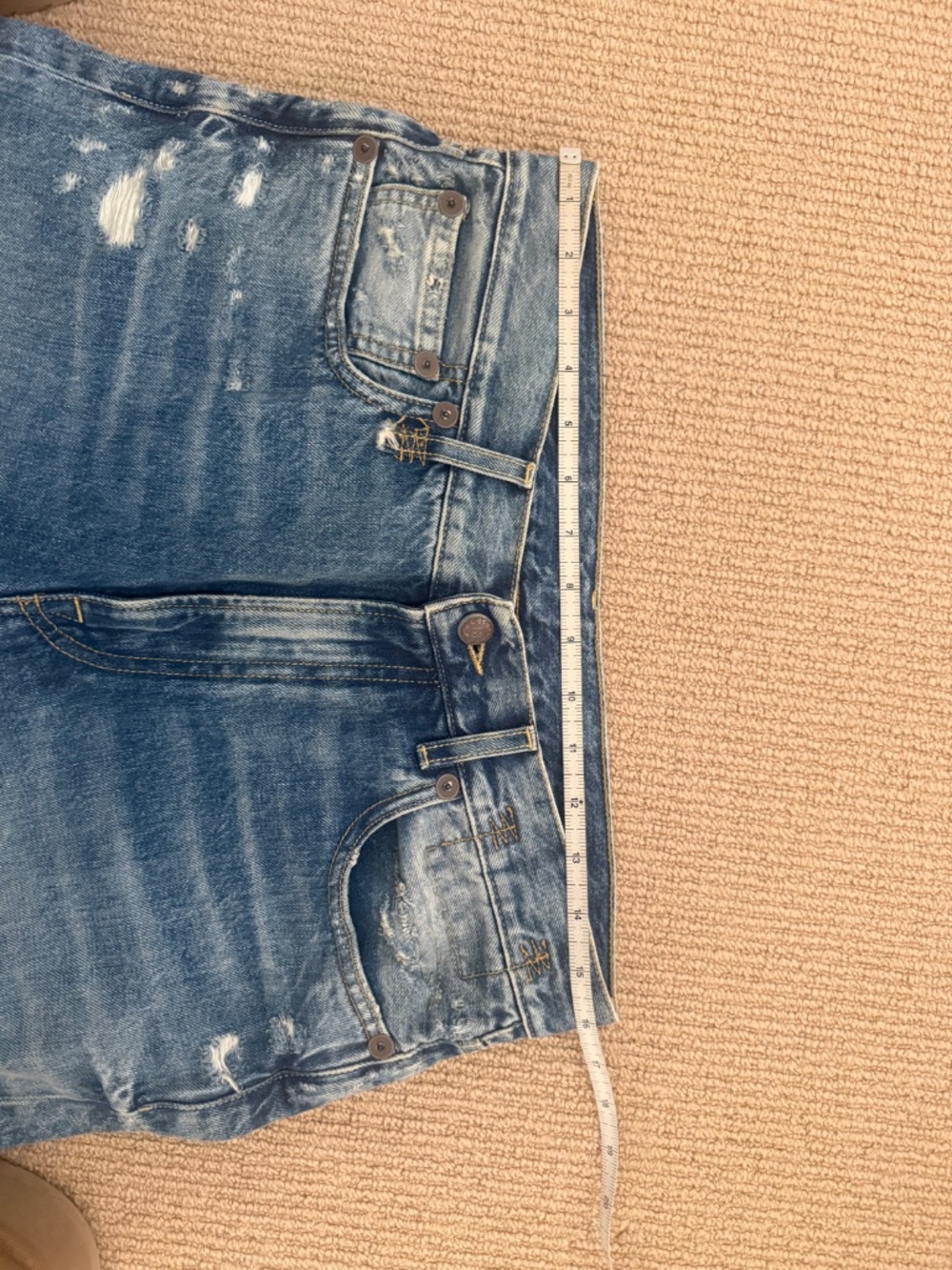R13 Boyfriend Jeans in BAIN W/ RIPS - SZ 28 - Picture 9 of 13